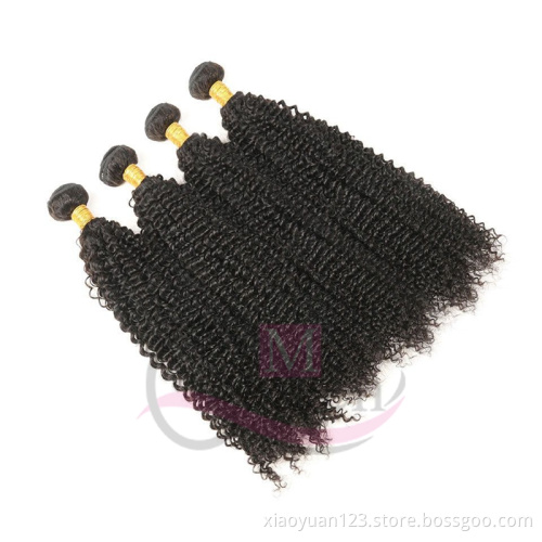 May Queen 100% Remy Jerry curl Brazilian human Hair Bundles with closure